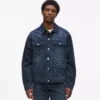 Denimjakke med Monogram-mønster over hele