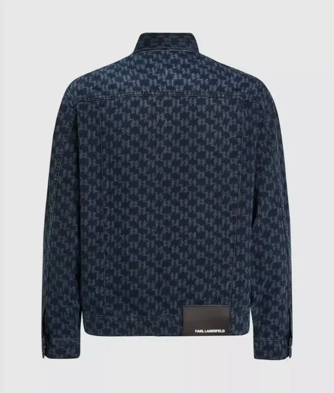 Denimjakke med Monogram-mønster over hele
