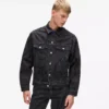 Denimjakke med monogram over hele