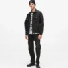 Denimjakke med monogram over hele