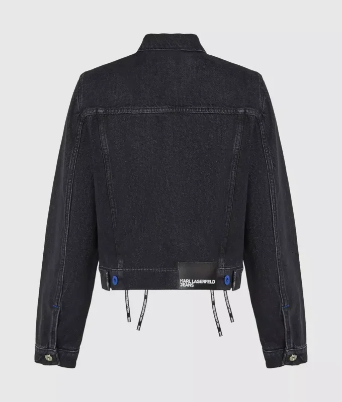 Denimjakke med snøring