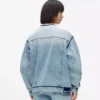 Denimjakke uten krage