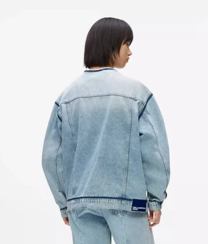 Denimjakke uten krage