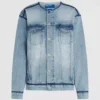 Denimjakke uten krage