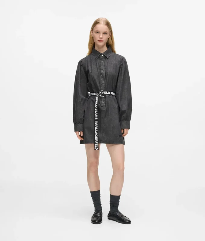 Denimkjole med belte