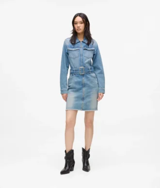 Denimkjole med belte