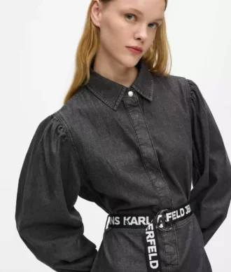 Denimkjole med belte
