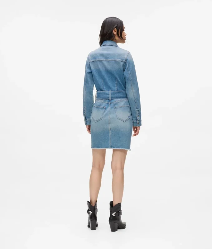 Denimkjole med belte