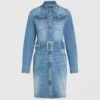 Denimkjole med belte
