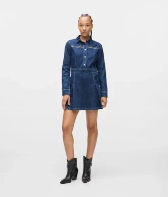 Denimkjole med nitter