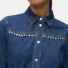 Denimkjole med nitter