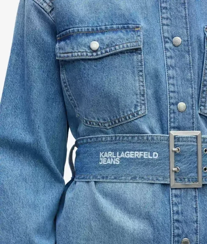 Denimskjorte med belte