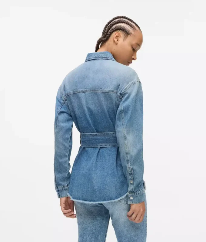 Denimskjorte med belte