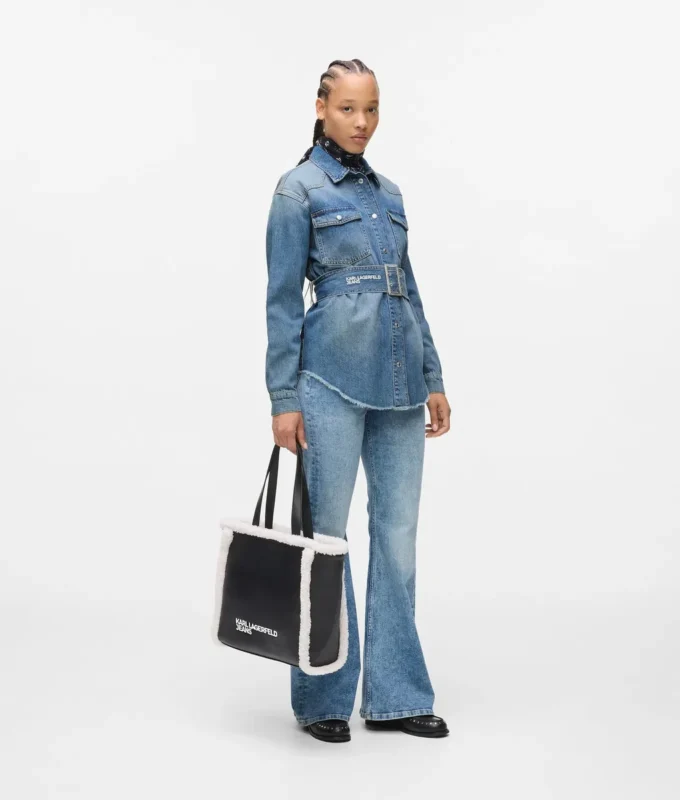 Denimskjorte med belte