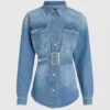 Denimskjorte med belte