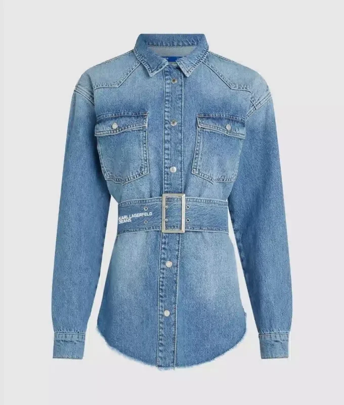Denimskjorte med belte