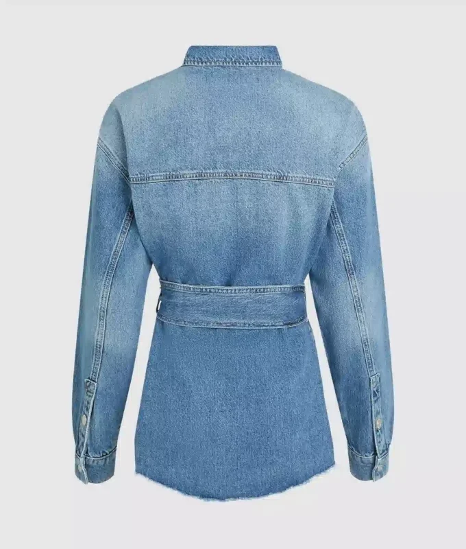 Denimskjorte med belte