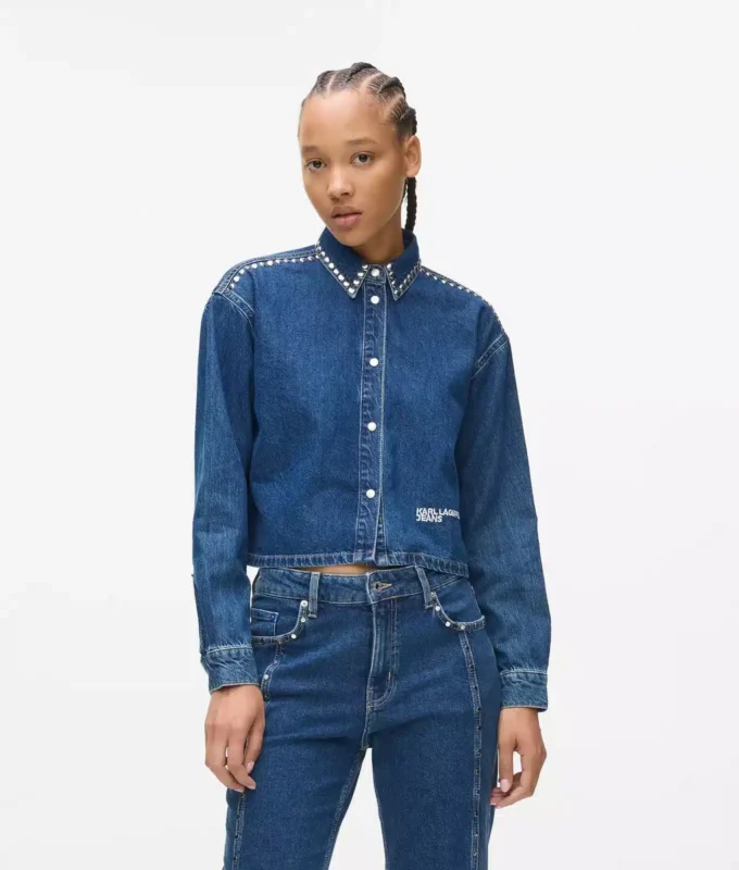 Denimskjorte med nitter