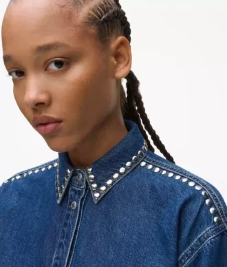 Denimskjorte med nitter