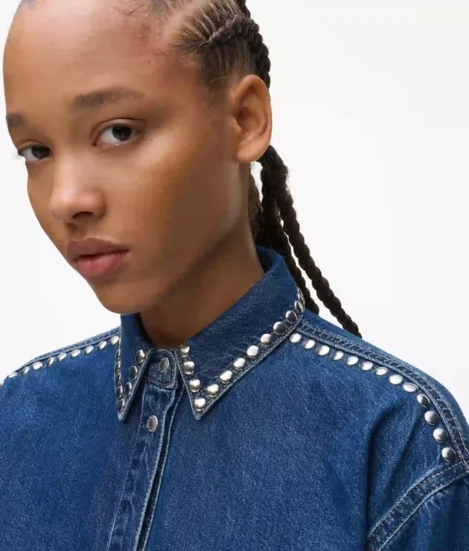 Denimskjorte med nitter