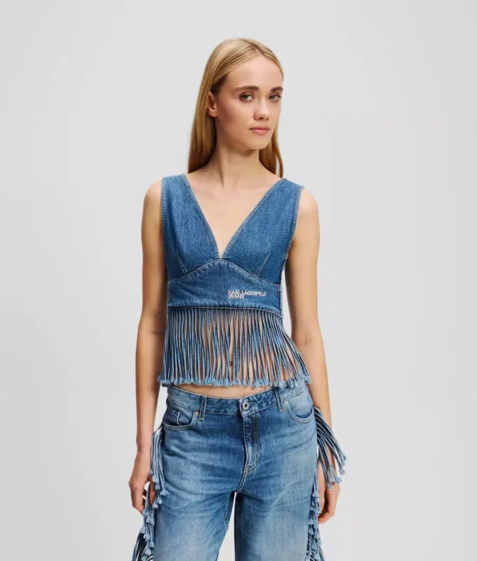 DENIMTOPP MED FRANSER
