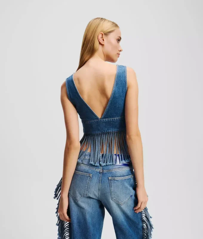 DENIMTOPP MED FRANSER