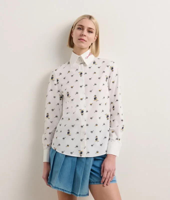 DISNEY X KL BLUSE MED ALL-OVER-TRYKK