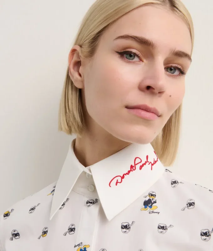 DISNEY X KL BLUSE MED ALL-OVER-TRYKK