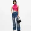 Distressed strikket topp