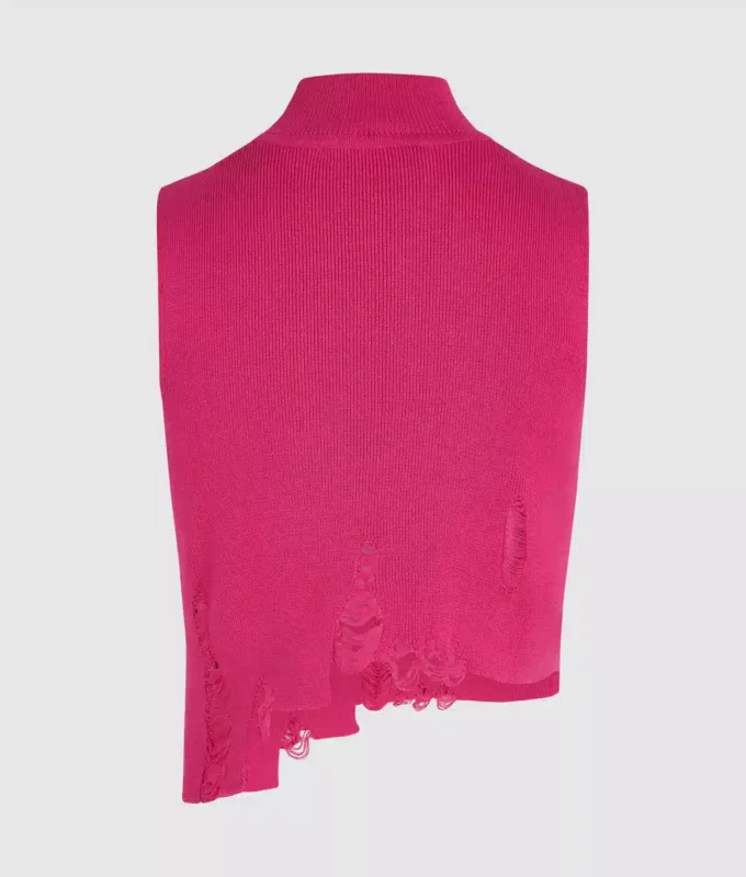 Distressed strikket topp