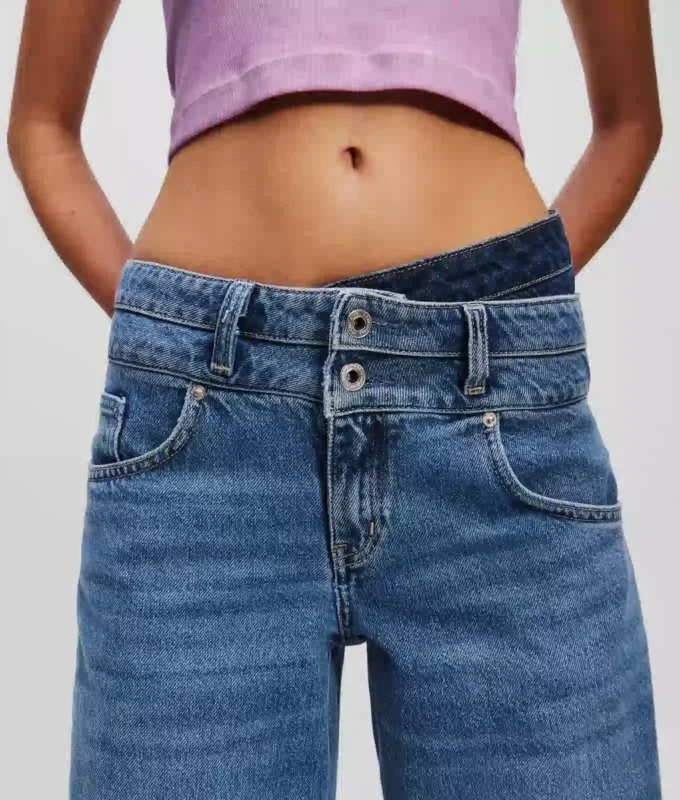 DOBBELT MIDJE RELAXED JEANS