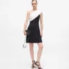 Draped one-shoulder dress