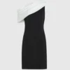 Draped one-shoulder dress