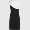 Draped one-shoulder dress