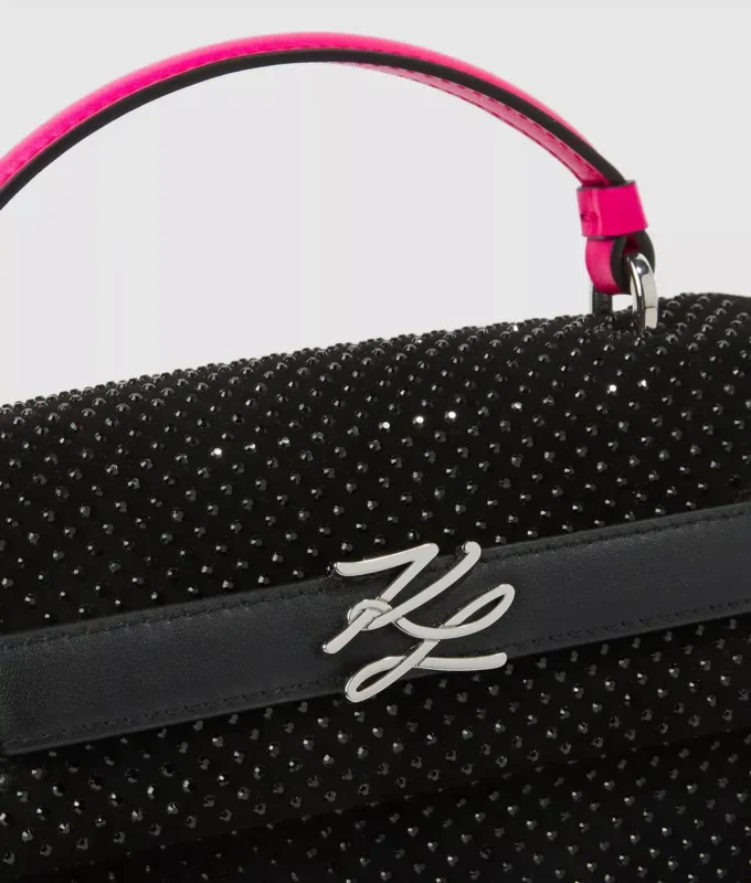 Eksklusiv K/Autograph-veske med strass på topphåndtaket