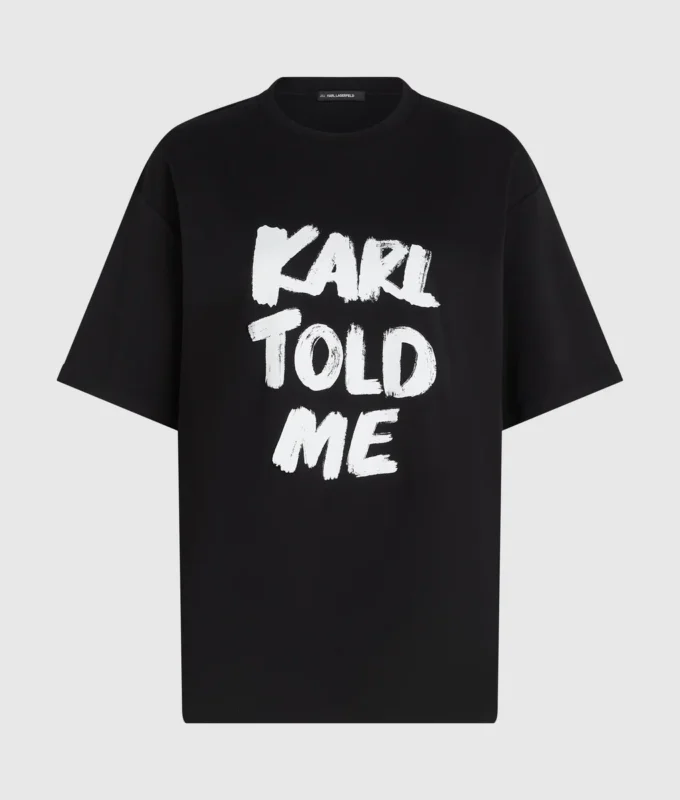 Eksklusiv «Karl told me» avslappet T-skjorte