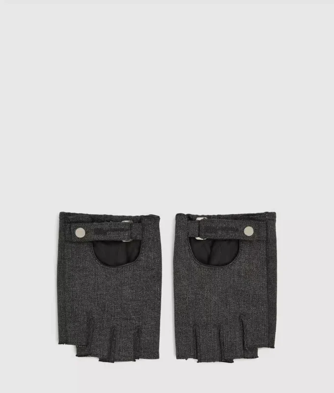 Fingerløse denimhansker