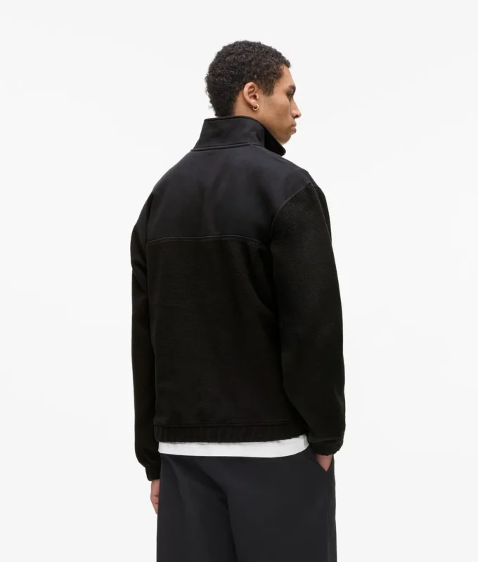 Fleece-genser med halv glidelås
