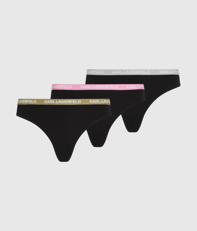 Flerfarget string med linning – 3-pakning