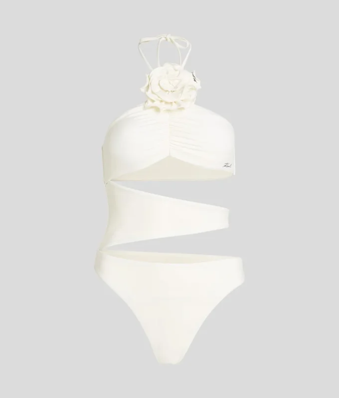 FLOWER HALTER-NECK BADEDRAKT