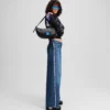 FRINGED MID-RISE RELAXED JEANS