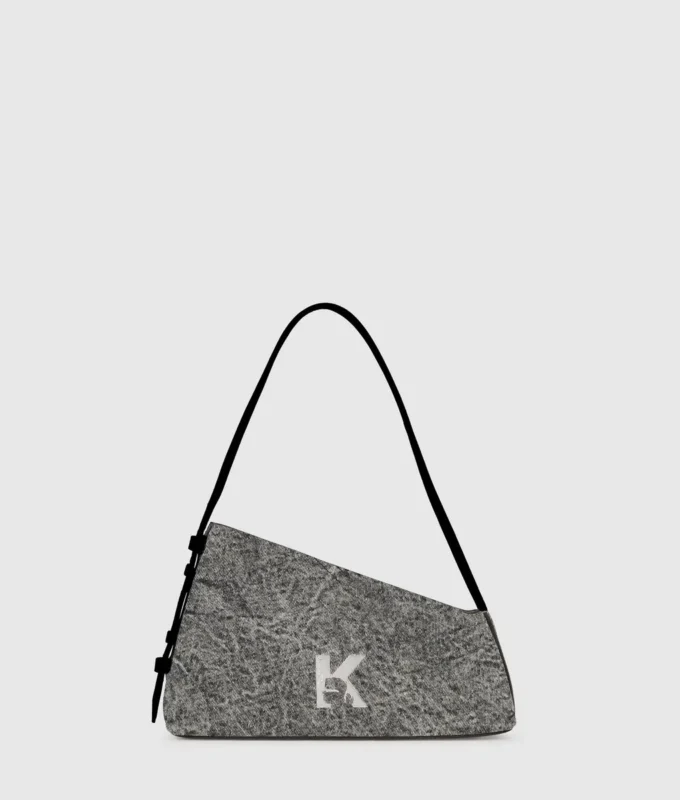 Geo denim skulderveske