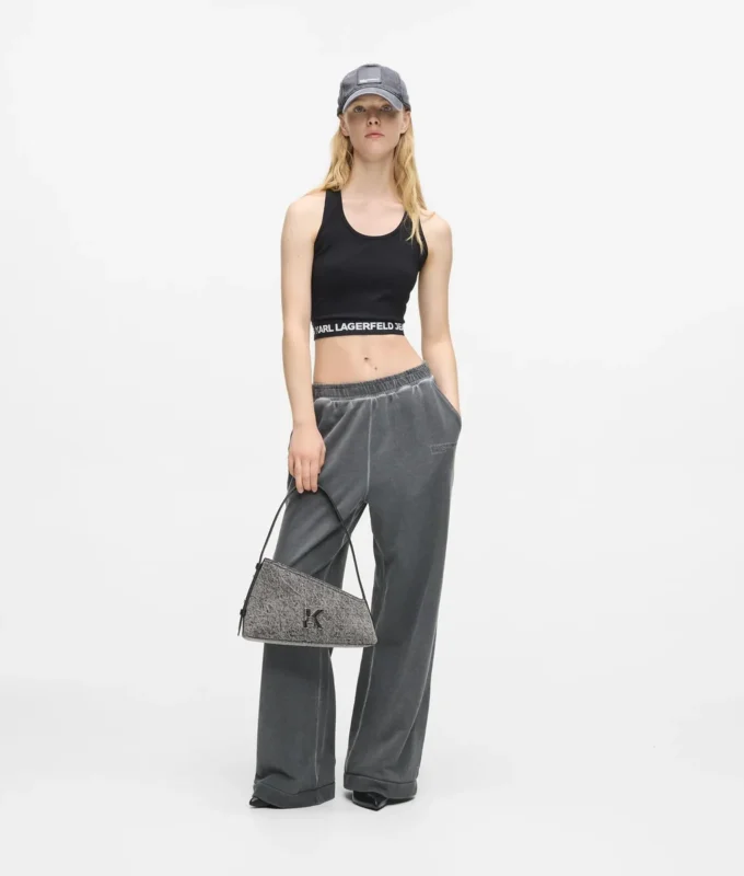 Geo denim skulderveske