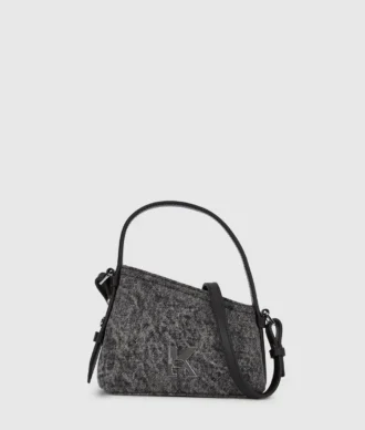 Geo mini crossbody-veske i denim