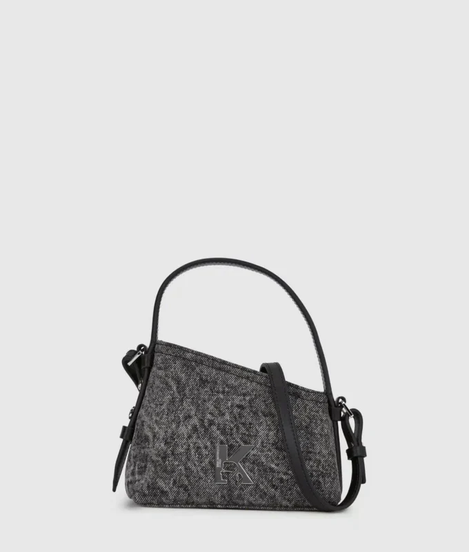 Geo mini crossbody-veske i denim
