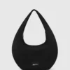 Glanset nylon hobo-veske