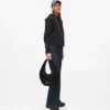 Glanset nylon hobo-veske