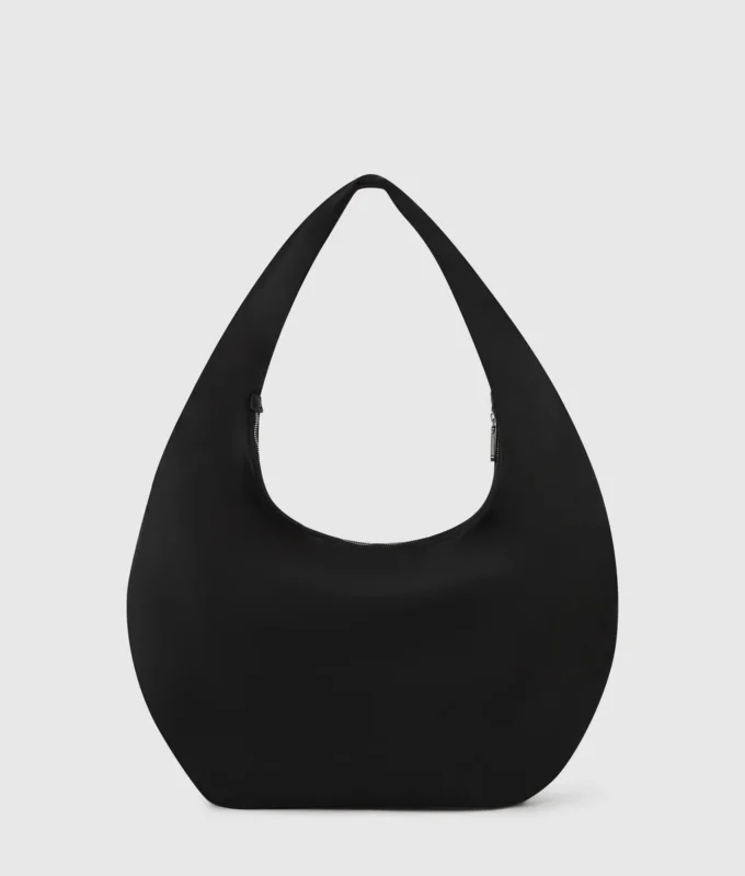 Glanset nylon hobo-veske