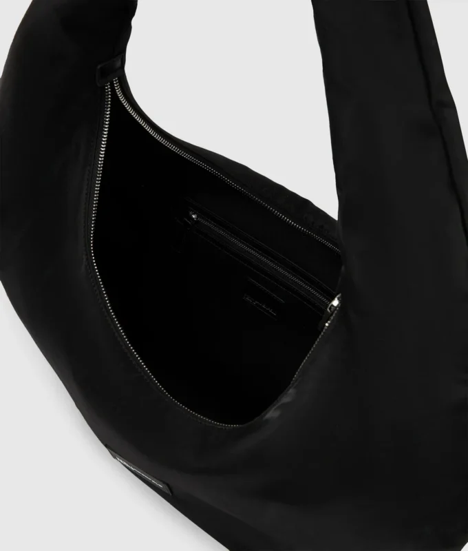 Glanset nylon hobo-veske
