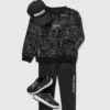 Guttesweatshirt med allover-trykk